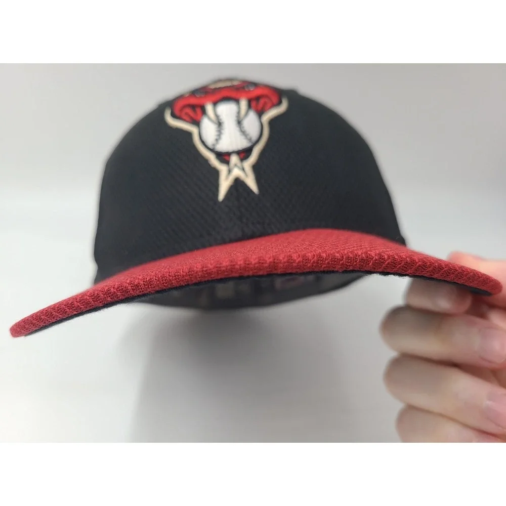 Arizona Diamondbacks New Era 59Fifty Fitted 7 Hat Cap Polyester‎ MLB Black Red